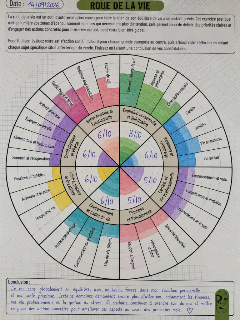 Exemple Roue de la vie