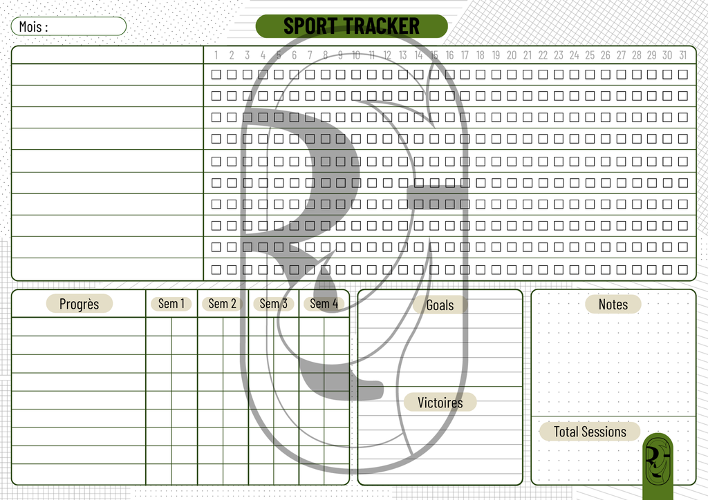 SPORT TRACKER (Pas de personnalisation, Français)