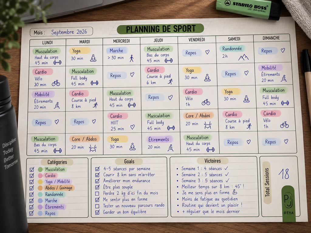 PLANNING DE SPORT